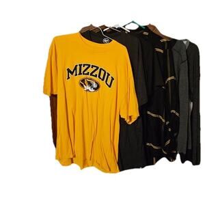 Lot of 6 Womens 2XL XXL MiZZOU University of Missouri Tigers Shirts LS SS Black